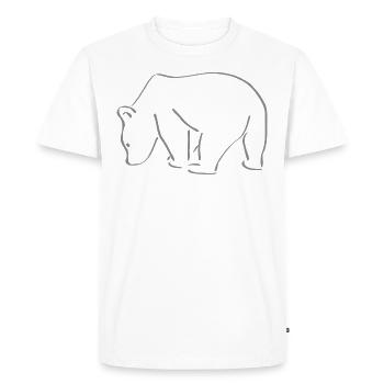 Ice bear cold snow grizzly - Men's Premium Organic T-Shirt - white - Front - Nico (187cm)