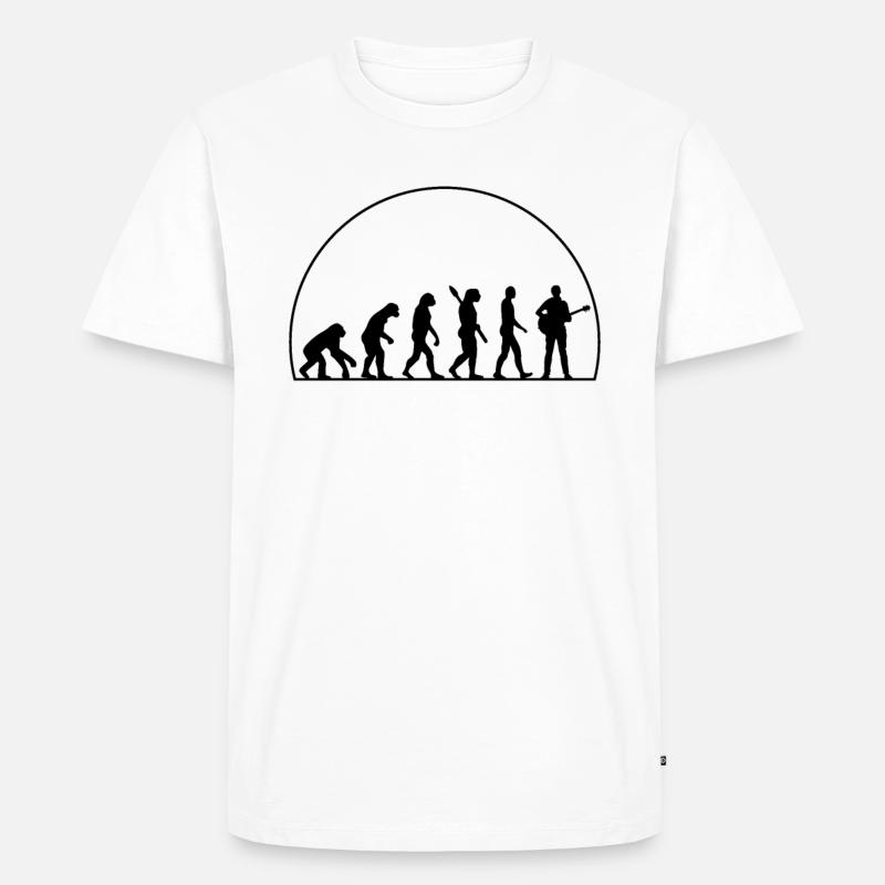 Evolution der Gitarre - Männer Premium Bio T-Shirt - Weiß