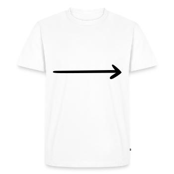 Flèche dessin croquis noir - T-shirt Premium bio Homme - blanc - Devant - Nico (187cm)