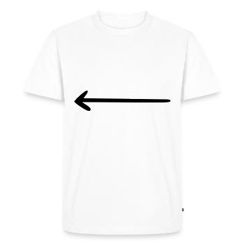 Flèche dessin croquis noir - T-shirt Premium bio Homme - blanc - Devant - Nico (187cm)