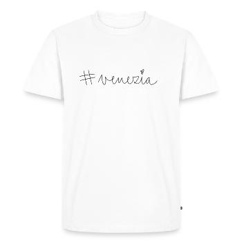 Hashtag venezia venise cadeau italie - T-shirt Premium bio Homme - blanc - Devant - Nico (187cm)