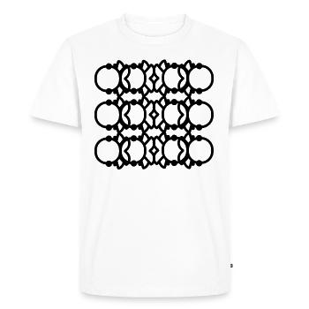 Anneau circulaire - T-shirt Premium bio Homme - blanc - Devant - Nico (187cm)