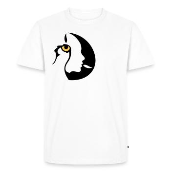 Chamane (œil droit) - T-shirt Premium bio Homme - blanc - Devant - Nico (187cm)