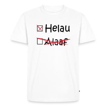 Helau, Alaaf, Düsseldorf, Cologne, Carnaval (noir) - T-shirt Premium bio Homme - blanc - Devant - Nico (187cm)