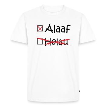 Alaaf, Helau, Cologne, Düsseldorf, Carnaval (noir) - T-shirt Premium bio Homme - blanc - Devant - Nico (187cm)