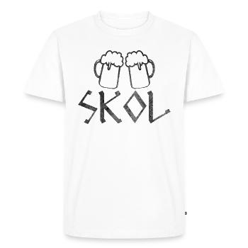 Skol Bierkrüge Bruge nordique Viking - T-shirt Premium bio Homme - blanc - Devant - Nico (187cm)
