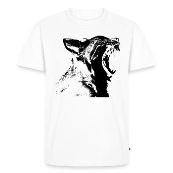 Lynx Motif Wildcat Lynx Motif Cat - Men's Premium Organic T-Shirt - white - Front - Nico (187cm)