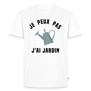 Je Peux Pas J'ai Jardin Cadeau De Jardinage - T-shirt Premium bio Homme - blanc - Devant - Nico (187cm)