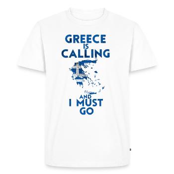 Greece - Men's Premium Organic T-Shirt - white - Front - Nico (187cm)