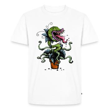 Carnivore Flower Design - plante carnivore - T-shirt Premium bio Homme - blanc - Devant - Nico (187cm)