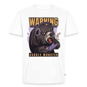 Monstre ours blottits drôles - T-shirt Premium bio Homme - blanc - Devant - Nico (187cm)
