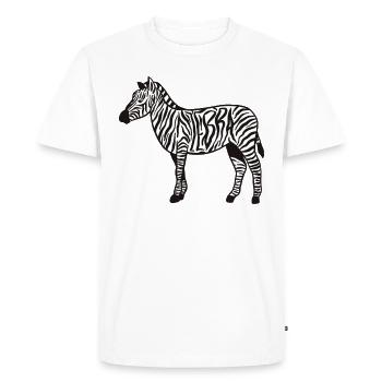 Zebra Stripe Animal Zebra - Men's Premium Organic T-Shirt - white - Front - Nico (187cm)