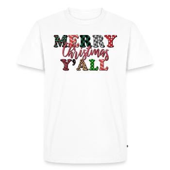 Noël Joyeux Noël - T-shirt Premium bio Homme - blanc - Devant - Nico (187cm)