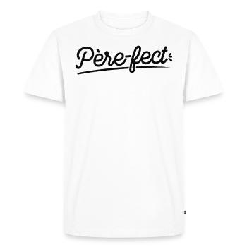 Je Suis Père-fect - T-shirt Premium bio Homme - blanc - Devant - Nico (187cm)