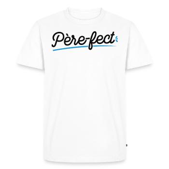 Je Suis Père-fect - T-shirt Premium bio Homme - blanc - Devant - Nico (187cm)