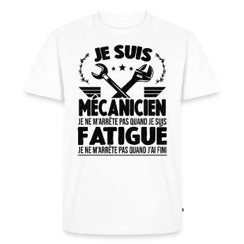 Je Suis Mécanicien Automobile Cadeau Auto Garage - T-shirt Premium bio Homme - blanc - Devant - Nico (187cm)