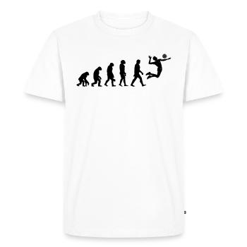 Évolution De Handball Sport Handballeur Cadeau - T-shirt Premium bio Homme - blanc - Devant - Nico (187cm)