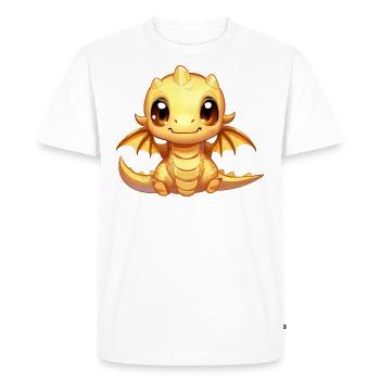 Dragon Fantasy Art - Men's Premium Organic T-Shirt - white - Front - Nico (187cm)
