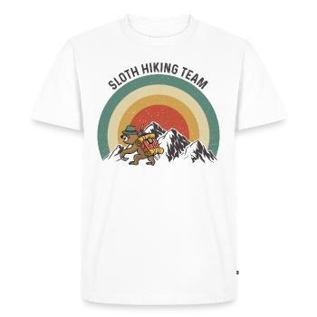 Équipe de randonnée paresseuse - Faultier Wandern - T-shirt Premium bio Homme - blanc - Devant - Nico (187cm)