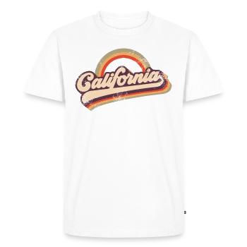 California 80s Retro - T-shirt Premium bio Homme - blanc - Devant - Nico (187cm)