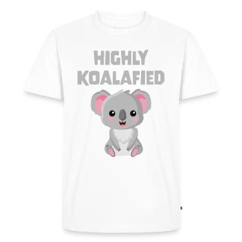 Hautement koalafié - T-shirt Premium bio Homme - blanc - Devant - Nico (187cm)