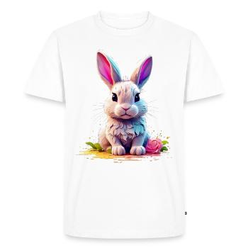 Bunny Bunny V1 24 14 - Men's Premium Organic T-Shirt - white - Front - Nico (187cm)