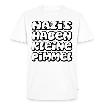 Les nazis ont des petites - T-shirt Premium bio Homme - blanc - Devant - Nico (187cm)