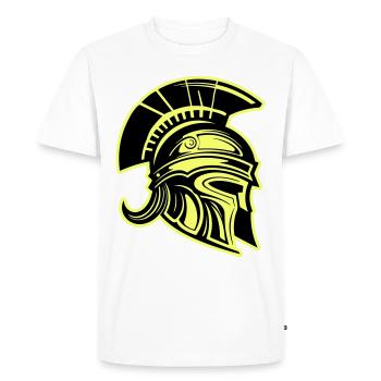Spartan Head Warrior Sparta Helmet - Men's Premium Organic T-Shirt - white - Front - Nico (187cm)