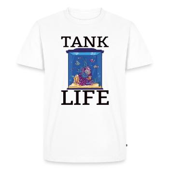 Aquaristic Aquarium Keeper Fishkeeper Eau salée - T-shirt Premium bio Homme - blanc - Devant - Nico (187cm)