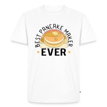 Pancake Maker Pancake Lover Drôle de gaufre - T-shirt Premium bio Homme - blanc - Devant - Nico (187cm)
