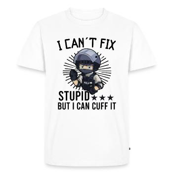 Bureau de police des policiers - T-shirt Premium bio Homme - blanc - Devant - Nico (187cm)