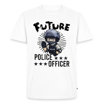 Bureau de police des policiers - T-shirt Premium bio Homme - blanc - Devant - Nico (187cm)