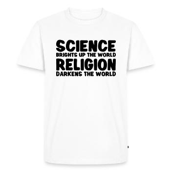Athée Athéisme Anti-religion Securalisme Dieu - T-shirt Premium bio Homme - blanc - Devant - Nico (187cm)