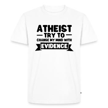 Atheist Atheism Anti-religion Securalism God - Men's Premium Organic T-Shirt - white - Front - Nico (187cm)