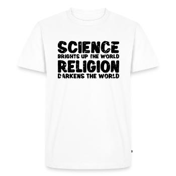 Athée Athéisme Anti-religion Securalisme Dieu - T-shirt Premium bio Homme - blanc - Devant - Nico (187cm)