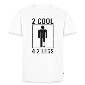 Fauteuil roulant handicapé Cyborg Jambe Bras Amputé - T-shirt Premium bio Homme - blanc - Devant - Nico (187cm)