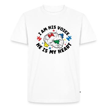 Sensibilisation à l’autisme Maladie autistique Poison autistique - T-shirt Premium bio Homme - blanc - Devant - Nico (187cm)