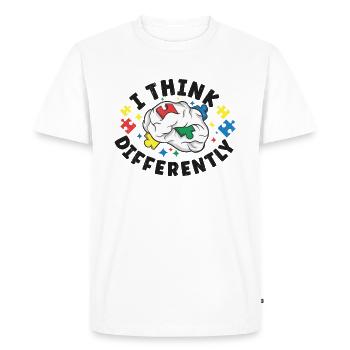 Sensibilisation à l’autisme Maladie autistique Poison autistique - T-shirt Premium bio Homme - blanc - Devant - Nico (187cm)