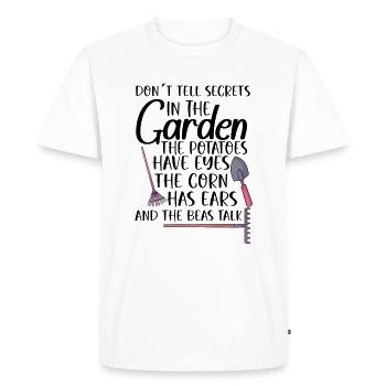 Gardening Plants Gardener Plantation Nature Gift - Men's Premium Organic T-Shirt - white - Front - Nico (187cm)