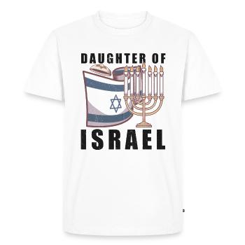 Juif israélite Héritage israélite Juif Israël Juif - T-shirt Premium bio Homme - blanc - Devant - Nico (187cm)