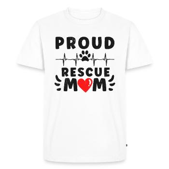 SAUVETAGE DE CHIEN DROITS DES ANIMAUX SAUVETAGE ADOPTION DE CHIENS DE SAUVETAGE - T-shirt Premium bio Homme - blanc - Devant - Nico (187cm)