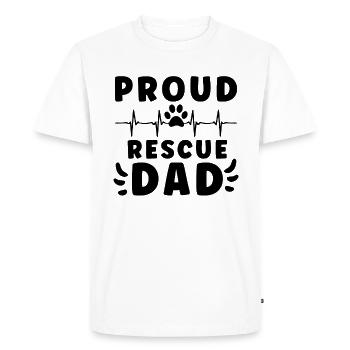 SAUVETAGE DE CHIEN DROITS DES ANIMAUX SAUVETAGE ADOPTION DE CHIENS DE SAUVETAGE - T-shirt Premium bio Homme - blanc - Devant - Nico (187cm)