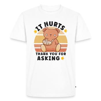 Broken Hand Broken Arm Broken Bones Funny Broken - Men's Premium Organic T-Shirt - white - Front - Nico (187cm)
