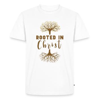 Jesus Christianity God Praying Prayer Pastor - Men's Premium Organic T-Shirt - white - Front - Nico (187cm)