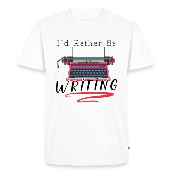 Author Writing Writer Literature - Men's Premium Organic T-Shirt - white - Front - Nico (187cm)
