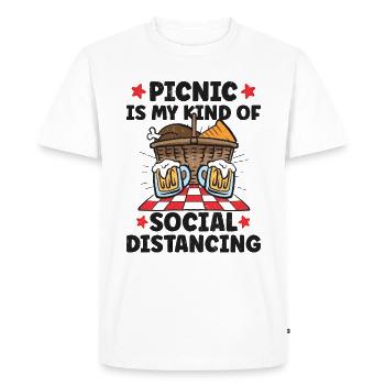 Picnic Lover Pique-Panier de nourriture Date de pique- - T-shirt Premium bio Homme - blanc - Devant - Nico (187cm)