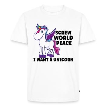 Horse Dressage Horseback-Riding Horse Girl Barn - Men's Premium Organic T-Shirt - white - Front - Nico (187cm)