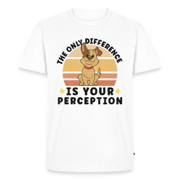 SAUVETAGE DE CHIEN DROITS DES ANIMAUX SAUVETAGE ADOPTION DE CHIENS DE SAUVETAGE - T-shirt Premium bio Homme - blanc - Devant - Nico (187cm)