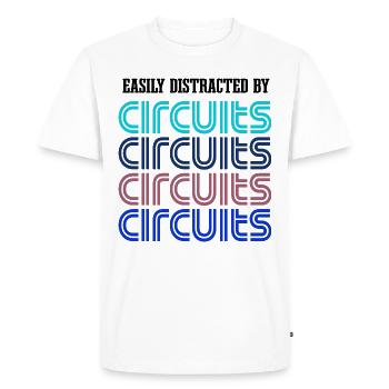 Electrician Voltage Electro Worker Craftsman - Men's Premium Organic T-Shirt - white - Front - Nico (187cm)
