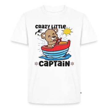 Voilier Voilier Bateau Kid Enfant Yacht Bateau - T-shirt Premium bio Homme - blanc - Devant - Nico (187cm)